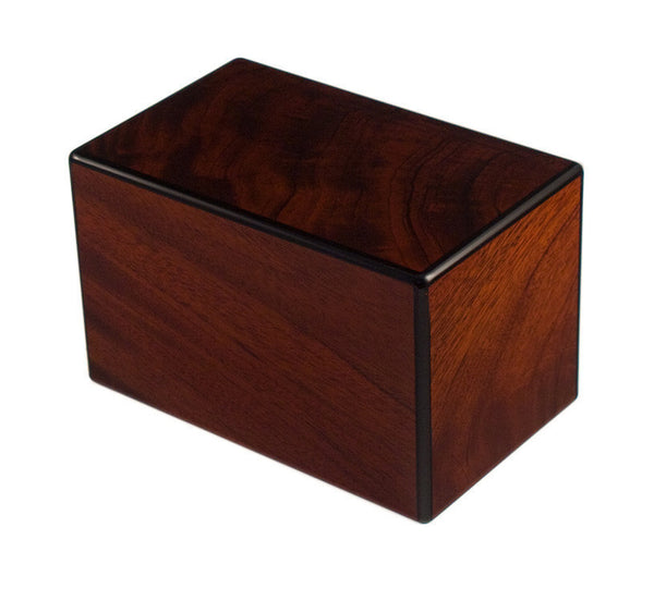 Art Deco Collection: Tiger Burl Cremation Memorial Chest Urn