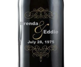 Merlot Wine Bottle - Elegant Wedding