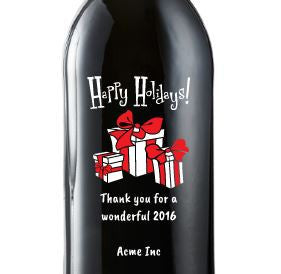 Merlot Wine Bottle - Holiday Presents