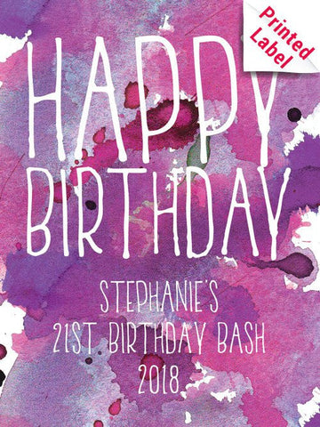 Ballast Point Sculpin IPA - Watercolor Happy Birthday Label