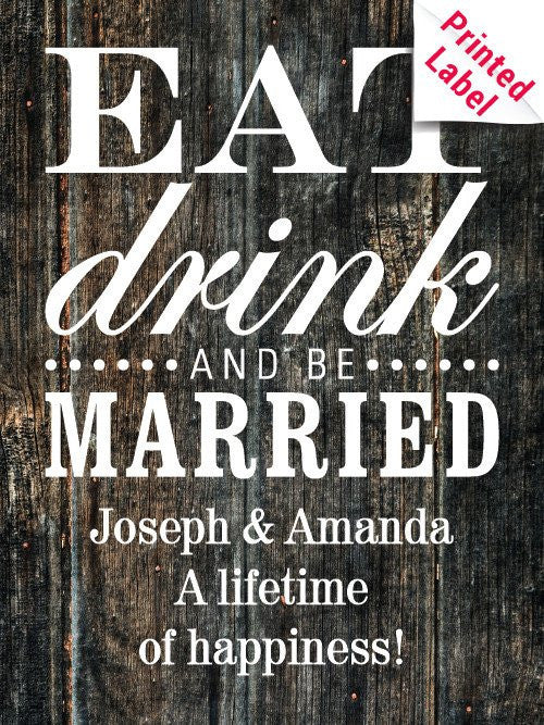 Ballast Point Sculpin IPA - Eat Drink & Be Married Label