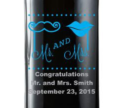 Merlot Wine Bottle - Mr/Mrs and Mr/Mrs