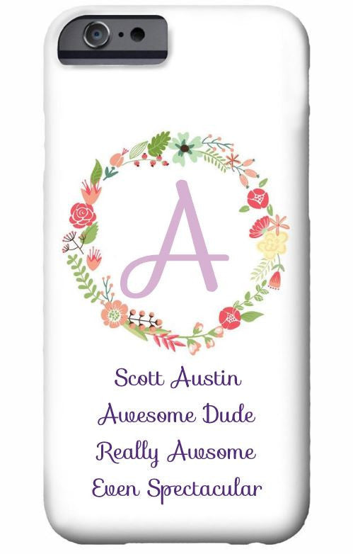 Floral Wreath Cell Phone Case