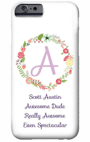 Floral Wreath Cell Phone Case