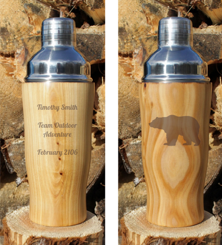 Cocktail Shaker - Engraved Artwork & Text