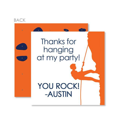 Rock Climbing Boy Favor Tags